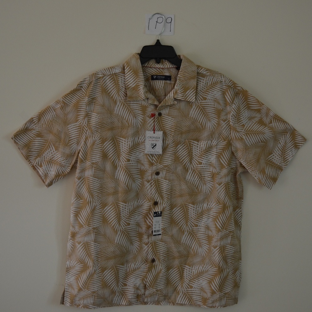 New Mens SS L Cremieux Printed Shirt